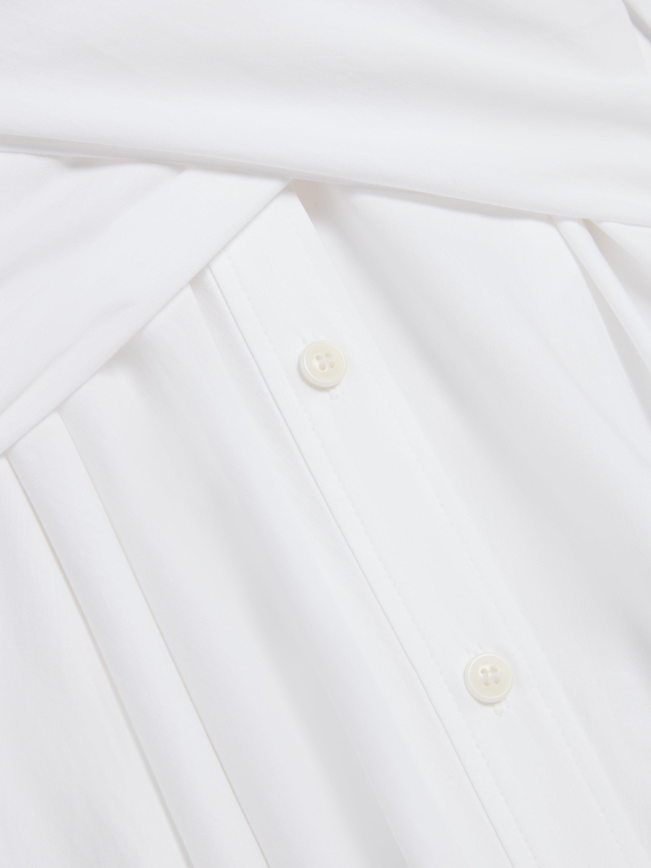 Product image 6 of 6, which shows Ted Baker Cotton Long Sleeved Wrap Shirt Dress, White, 6