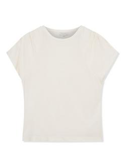 Ted Baker Shoulder Gather Detail T-Shirt containing LENZING™ ECOVERO™ Viscose, White