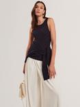Ted Baker Wool Blend Knitted Sleeveless Top, Navy