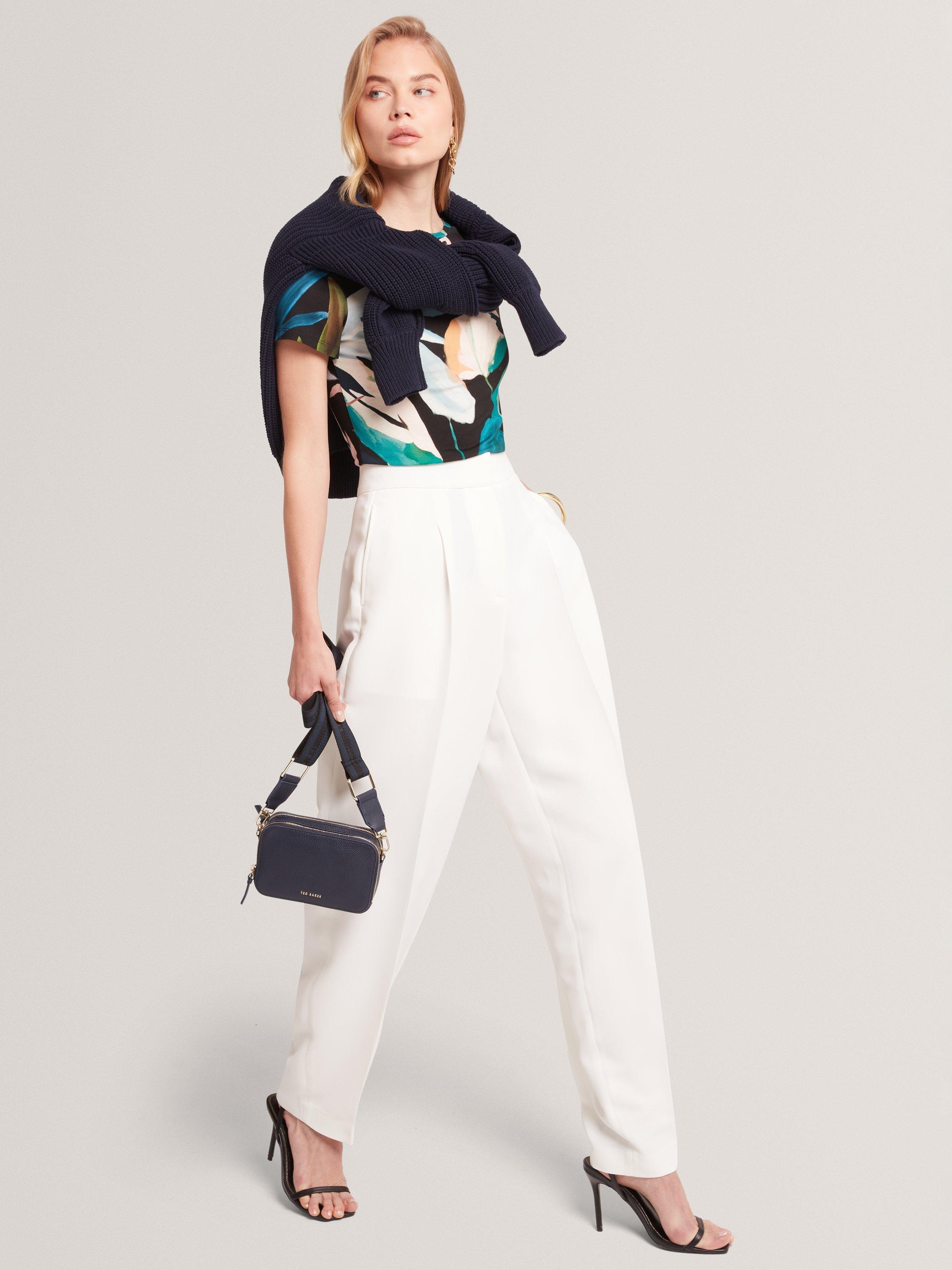 Product image 4 of 8, which shows Ted Baker Leaf Graphic Fitted T-Shirt, Black, 6