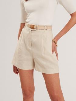 Ted Baker Linen Tailored Shorts, Natural - view 2, Natural