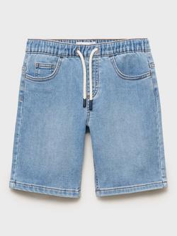 Mango Kids' Denim Bermuda Shorts, Mid Blue, Mid Blue