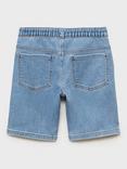 Mango Kids' Denim Bermuda Shorts, Mid Blue