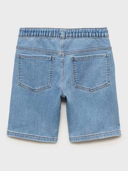 Mango Kids' Denim Bermuda Shorts, Mid Blue - view 2, Mid Blue