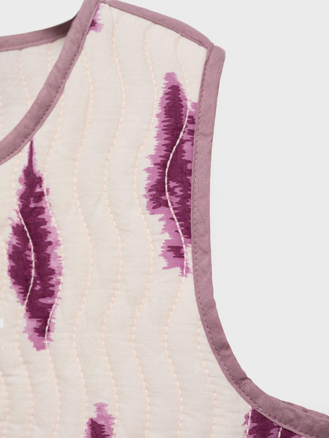 Product image 4 of 4, which shows Mango Kids' Brooke Cotton Waistcoat, Pink, 13-14 years