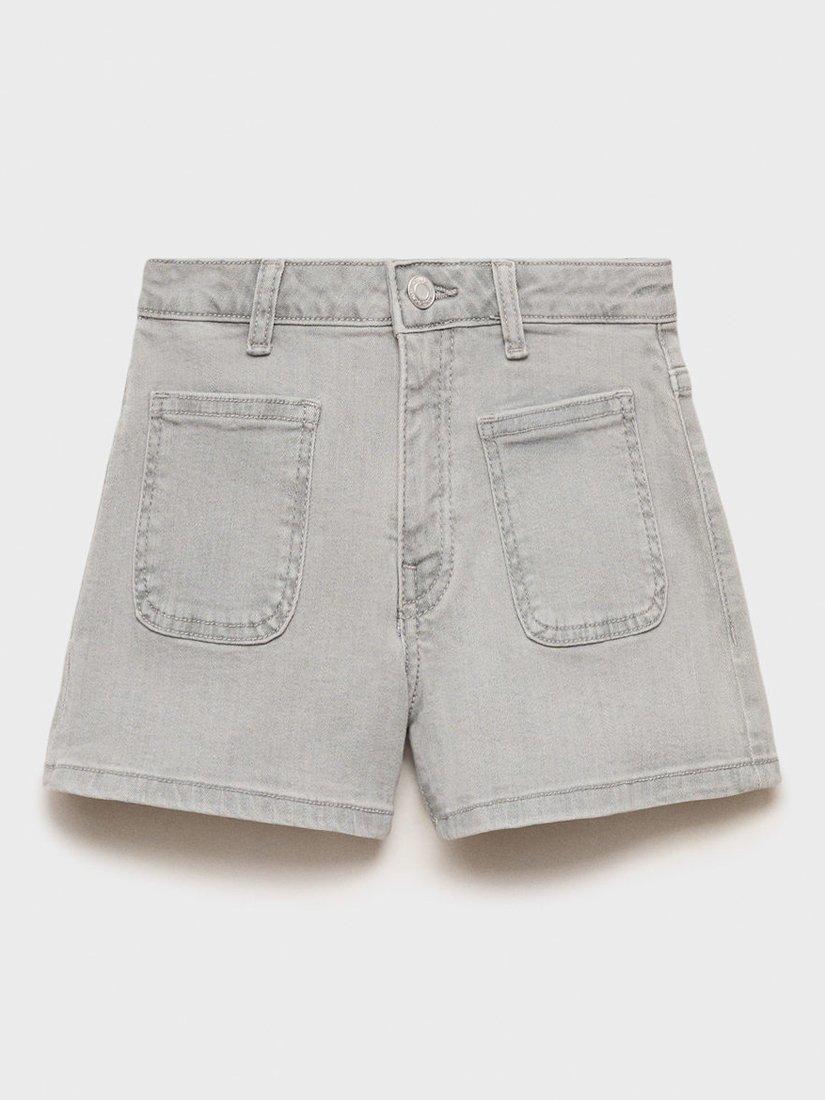 Product image 3 of 6, which shows Mango Kids' Jenna Shorts, Open Grey, 6 years