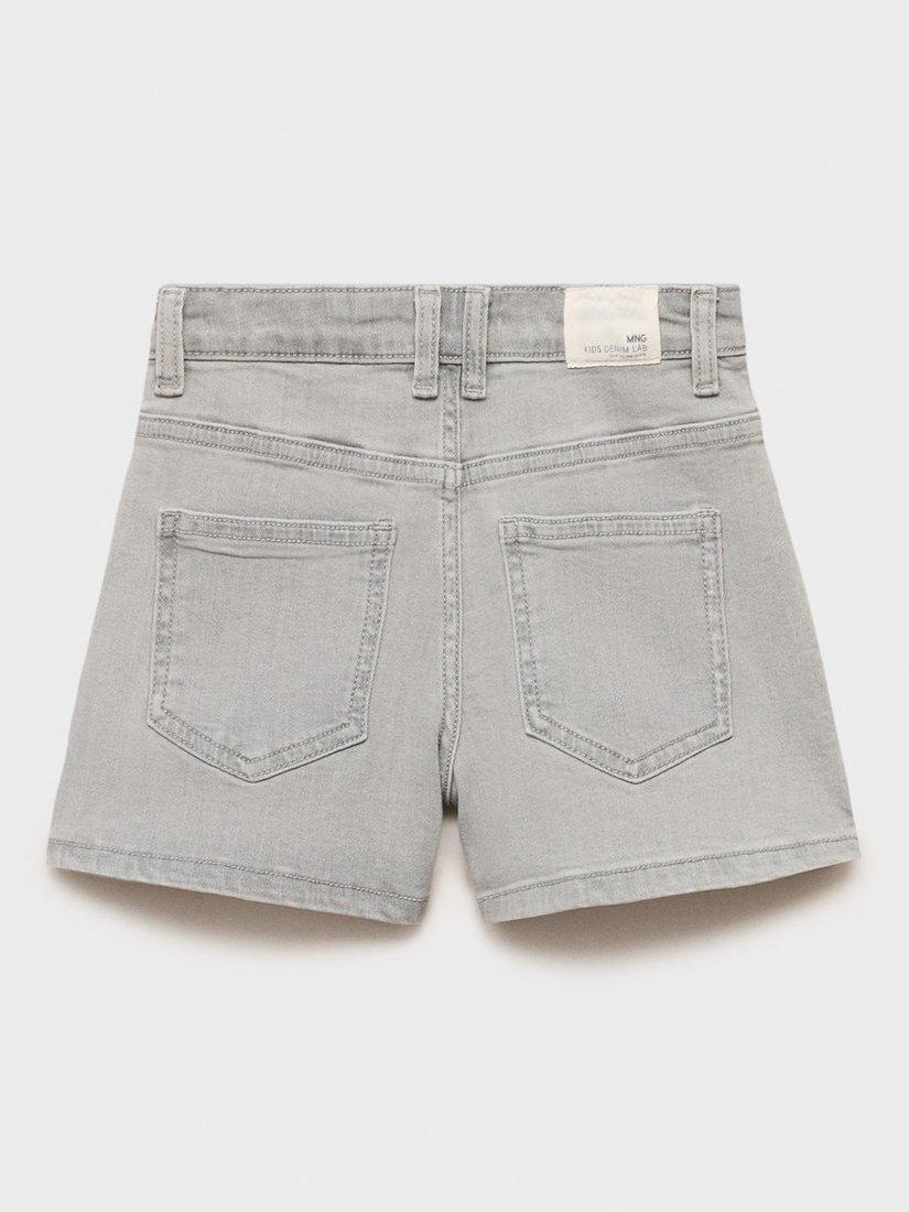 Product image 4 of 6, which shows Mango Kids' Jenna Shorts, Open Grey, 6 years