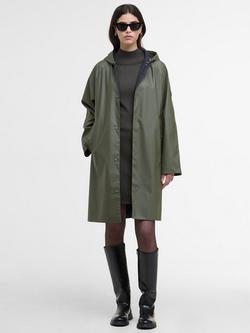 Barbour International Recoleta Longline Showerproof Jacket, Dusky Khaki