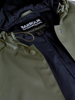 Barbour International Recoleta Longline Showerproof Jacket - view 2, Dusky Khaki