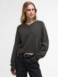 Barbour International Atlanta Oversized Knit Cropped Wool Blend Jumper
