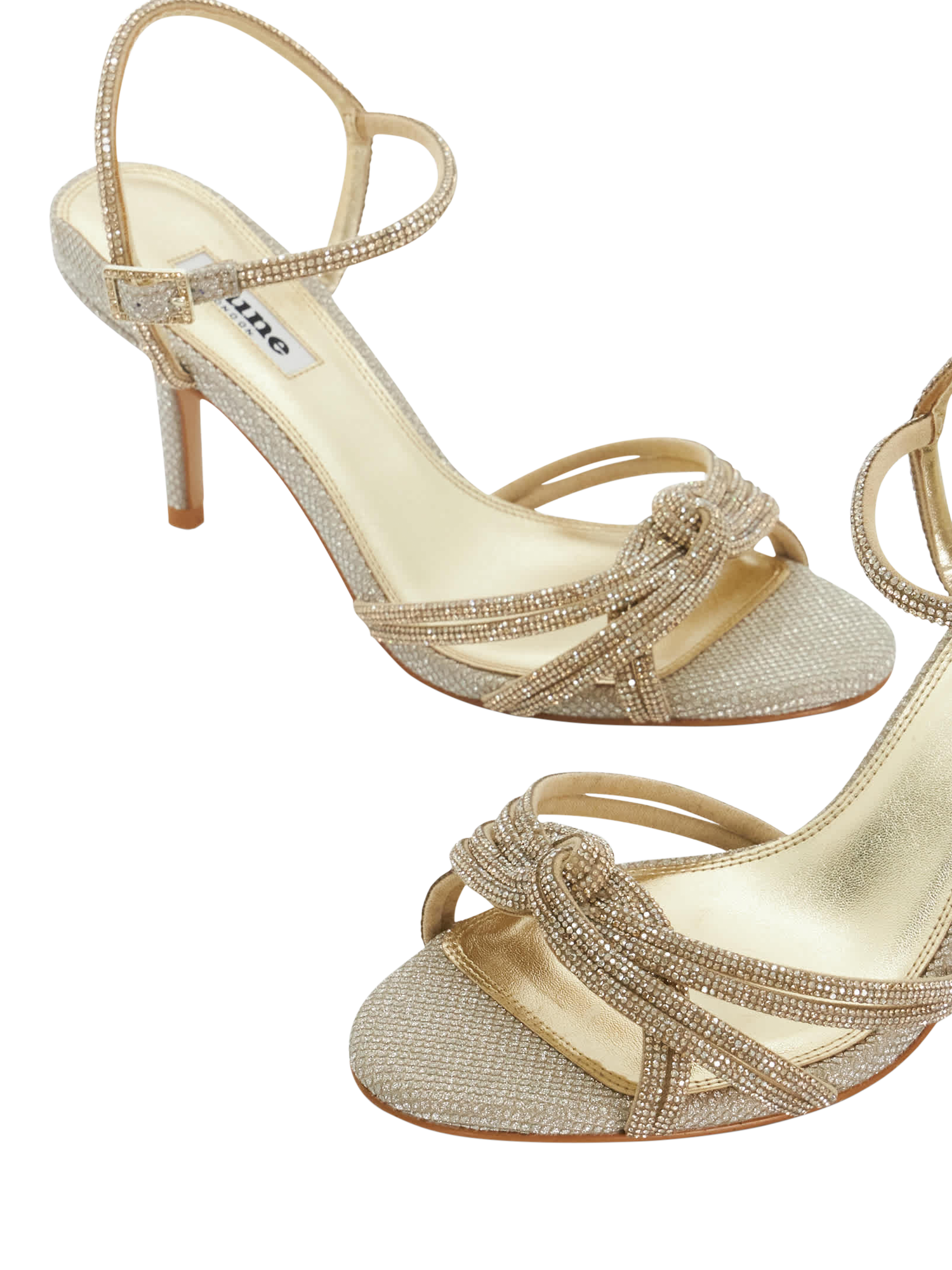 Product image 6 of 6, which shows Dune Marvelous Sandals, Gold, 3