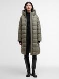 Barbour International Olivios Longline Puffer Jacket, Khaki