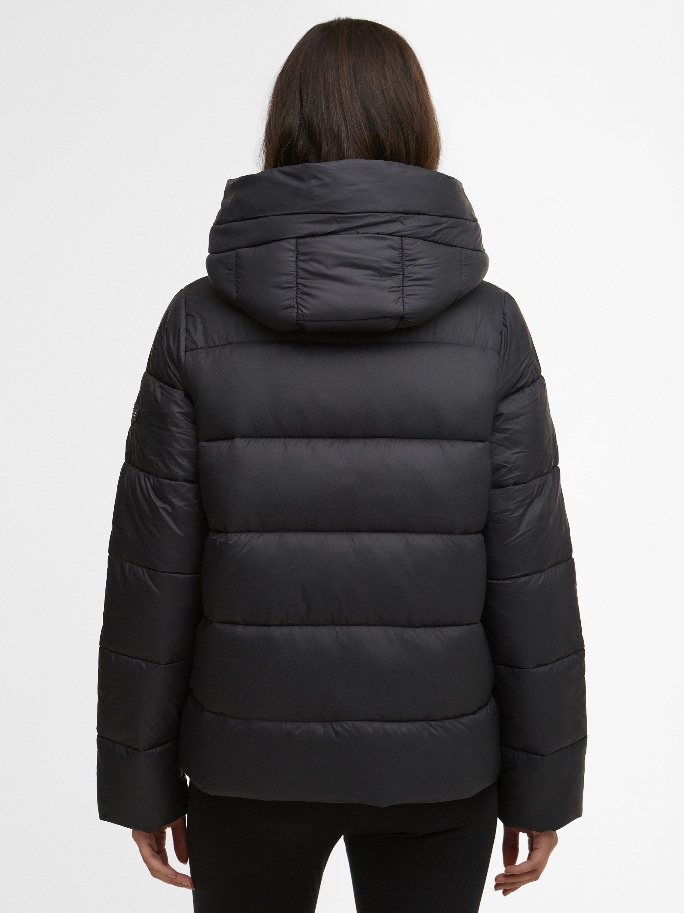 Product image 2 of 7, which shows Barbour International Olivios Hooded Puffer Jacket, Black, 12