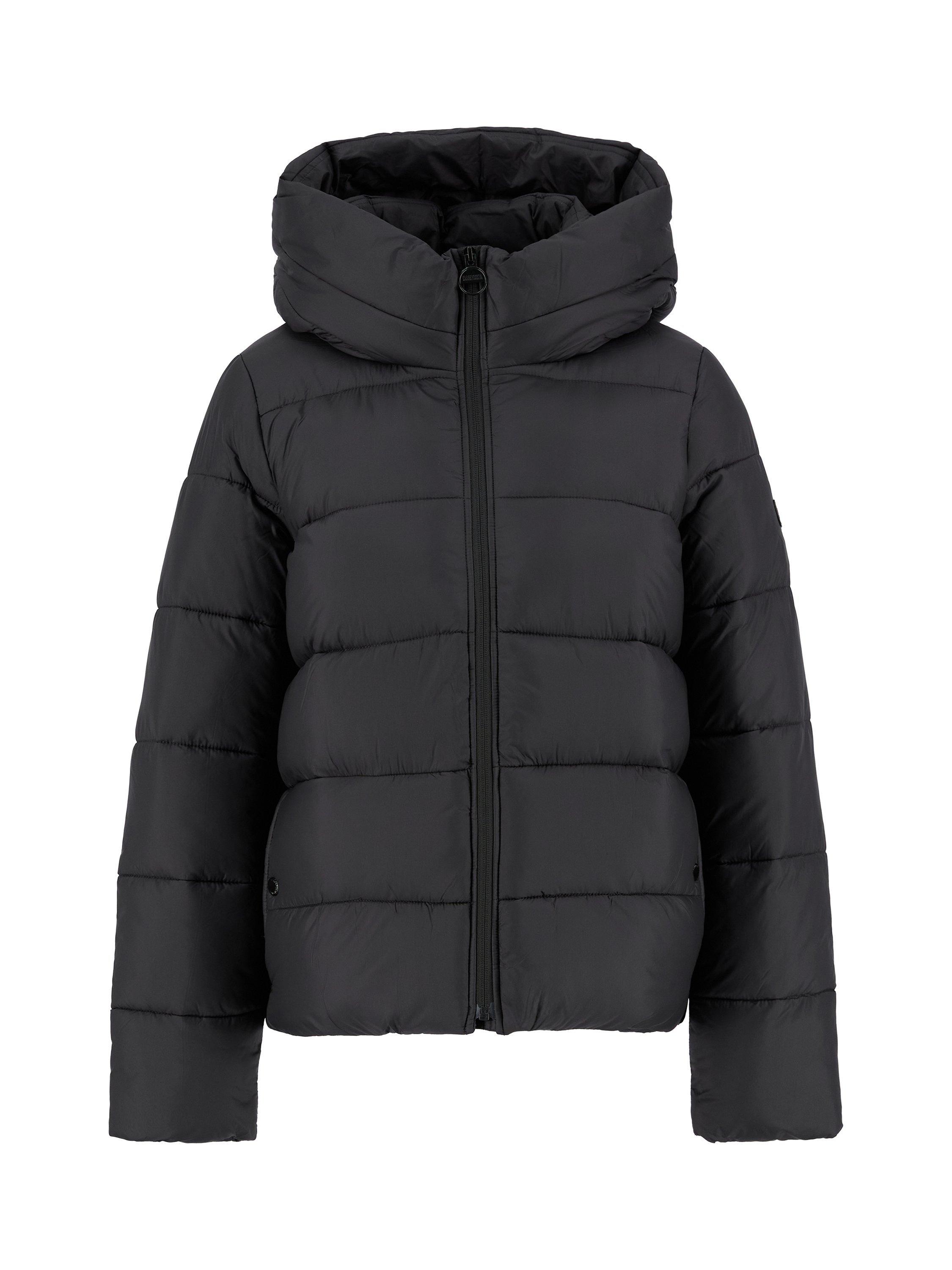 Product image 7 of 7, which shows Barbour International Olivios Hooded Puffer Jacket, Black, 12