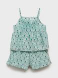 Mango Kids' Hojab Cotton Pyjama Set, Green