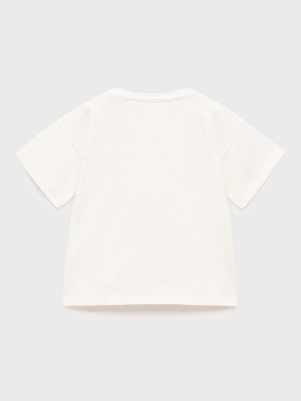 Mango Kids' Fresh Snoopy Cotton Tie T-Shirt, Natural White - view 2, Natural White