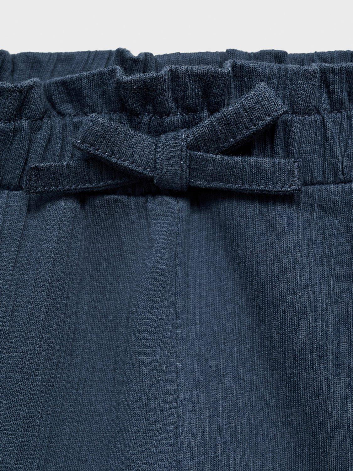 Product image 5 of 6, which shows Mango Kids' Cotton Relaxed Fit Trousers, Navy, 12-18 months