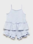 Mango Kids' Nubeb Cotton Pyjama Set, Lt-pastel Blue
