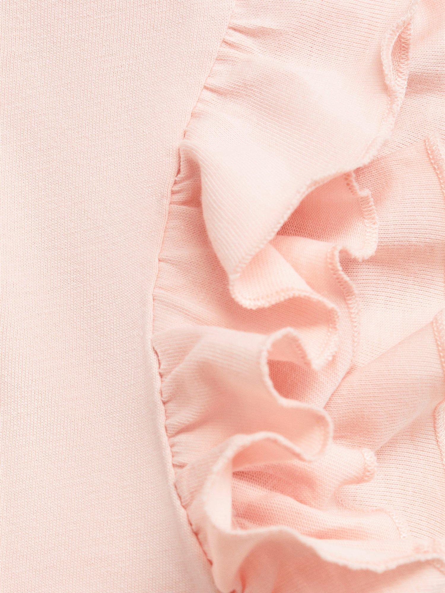 Product image 4 of 5, which shows Mango Kids' Sweet Dreams Snoopy Cotton Shortie Pyjama Set, Pink, 12-18 months