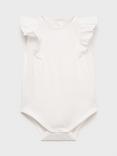 Mango Baby Cotton Frill Bodysuit, Natural White