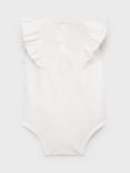 Mango Baby Cotton Frill Bodysuit, Natural White