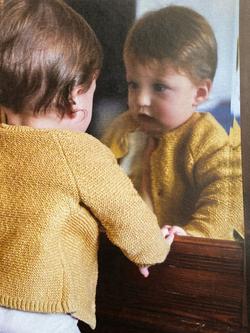 Mango Baby Rabat Textured Cardigan, Medium Yellow, Medium Yellow