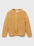 Mango Baby Rabat Textured Cardigan, Medium Yellow