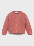 Mango Baby Tetuan Cotton Blend Cardigan, Pink