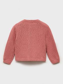Mango Baby Tetuan Cotton Blend Cardigan, Pink - view 2, Pink