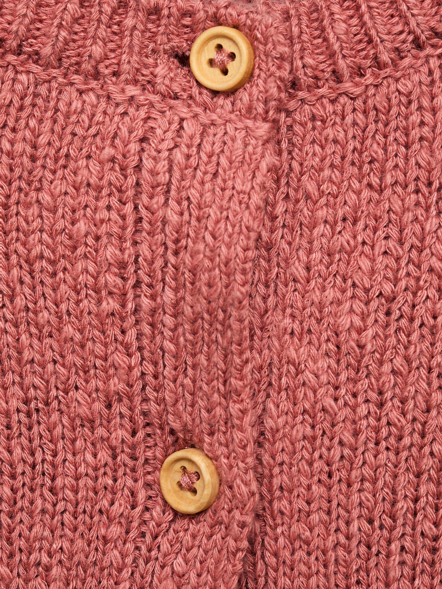 Product image 4 of 4, which shows Mango Baby Tetuan Cotton Blend Cardigan, Pink, 1-3 months