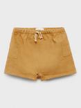 Mango Baby Curry Cotton-Linen Shorts, Medium Yellow