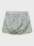 Mango Baby Ginger Cotton Floral Shorts, Green