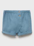 Mango Baby Laurel Cotton Linen Blend Shorts, Green
