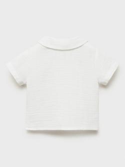 Mango Kids' Cotton Hamlet Shirt, Natural White - view 2, Natural White