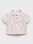 Mango Kids' Nuez Cotton Shirt, Pink