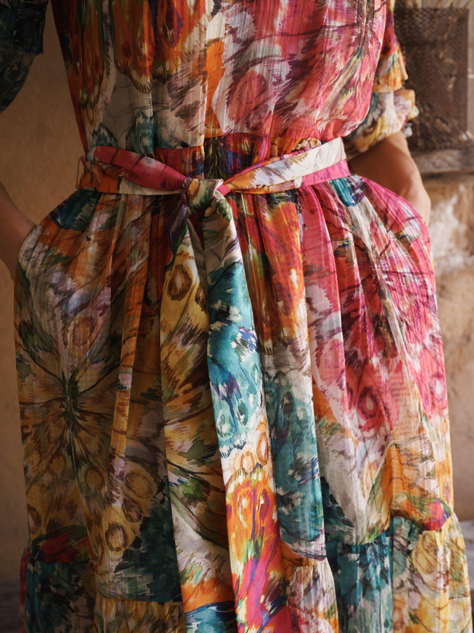 Product image 6 of 11, which shows NRBY Maisie Printed Dress, Multi, XS