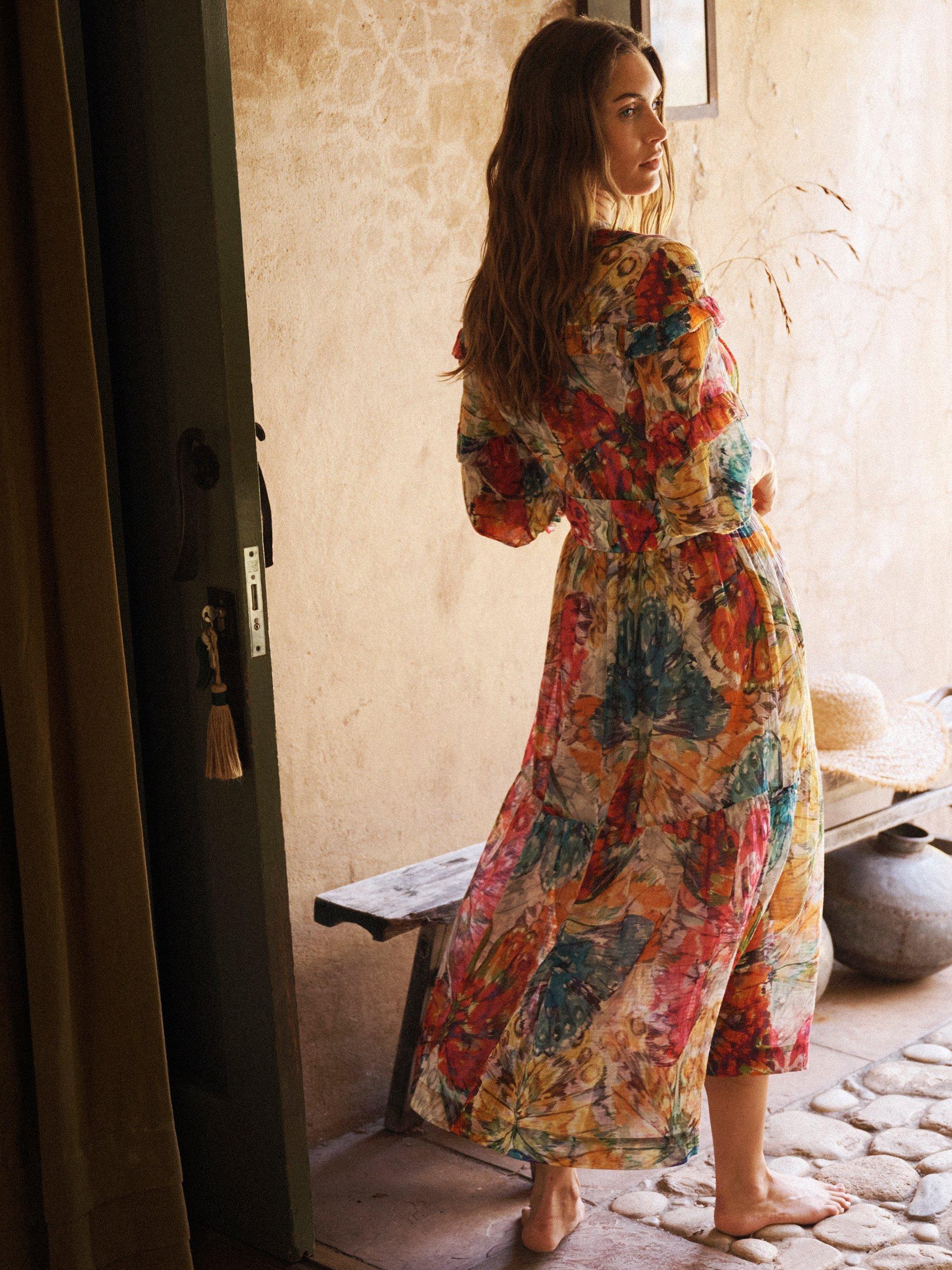 Product image 8 of 11, which shows NRBY Maisie Printed Dress, Multi, XS