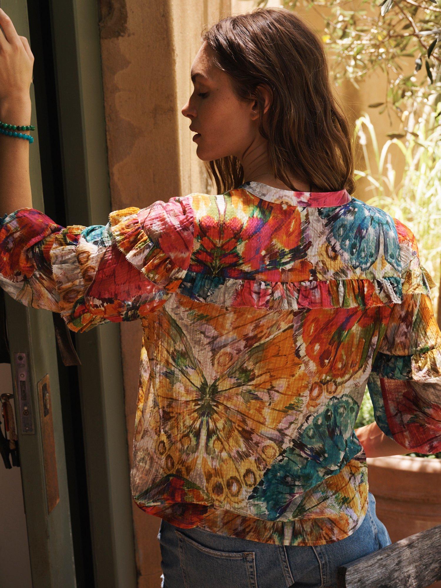 Product image 6 of 11, which shows NRBY Harlow Printed Shirt, Multi, XS