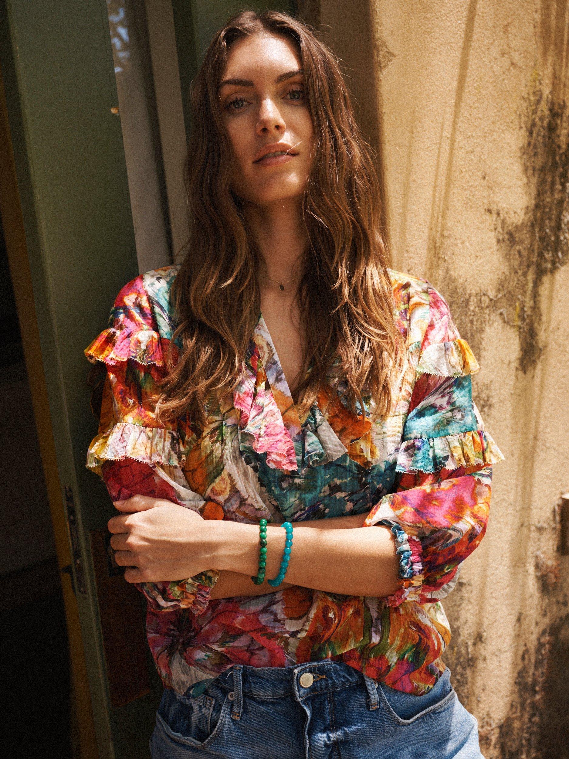 Product image 8 of 11, which shows NRBY Harlow Printed Shirt, Multi, XS