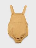 Mango Baby Camel Cotton-Linen Romper, Medium Yellow