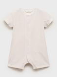 Mango Baby Fresa Stripe Shortie Sleepsuit, Pink