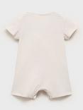 Mango Baby Fresa Stripe Shortie Sleepsuit, Pink