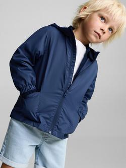 Mango Kids' Chus Hooded Raincoat, Navy, Navy