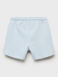 Mango Kids' Cotton Pique Shorts, Light Pastel Blue