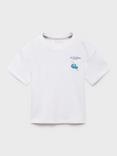 Mango Kids' The Smurfs Cotton T-Shirt, Natural White