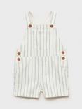 Mango Kids' Lemon Striped Print Dungarees, Green