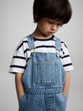 Mango Kids' Sunset Cotton Denim Shortie Dungarees