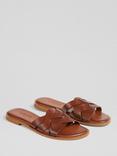 L.K.Bennett Amara Woven Multi-Strap Flat Sandals, Tan