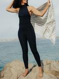 Davy J Sculpt 7/8 Leggings, Black Outer / Berry