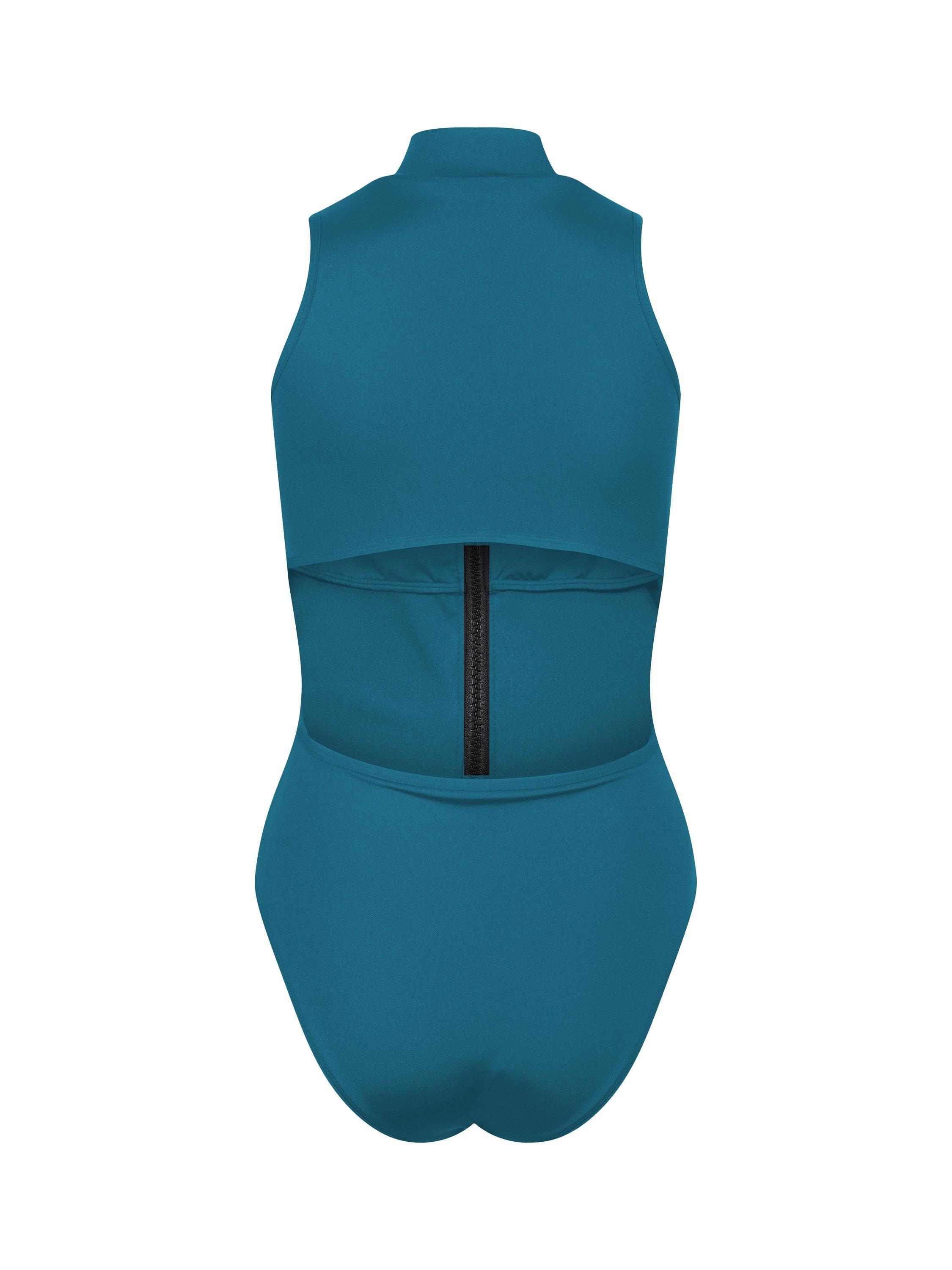 Product image 2 of 2, which shows Davy J Power Cutout Swimsuit, Cerulian, 8